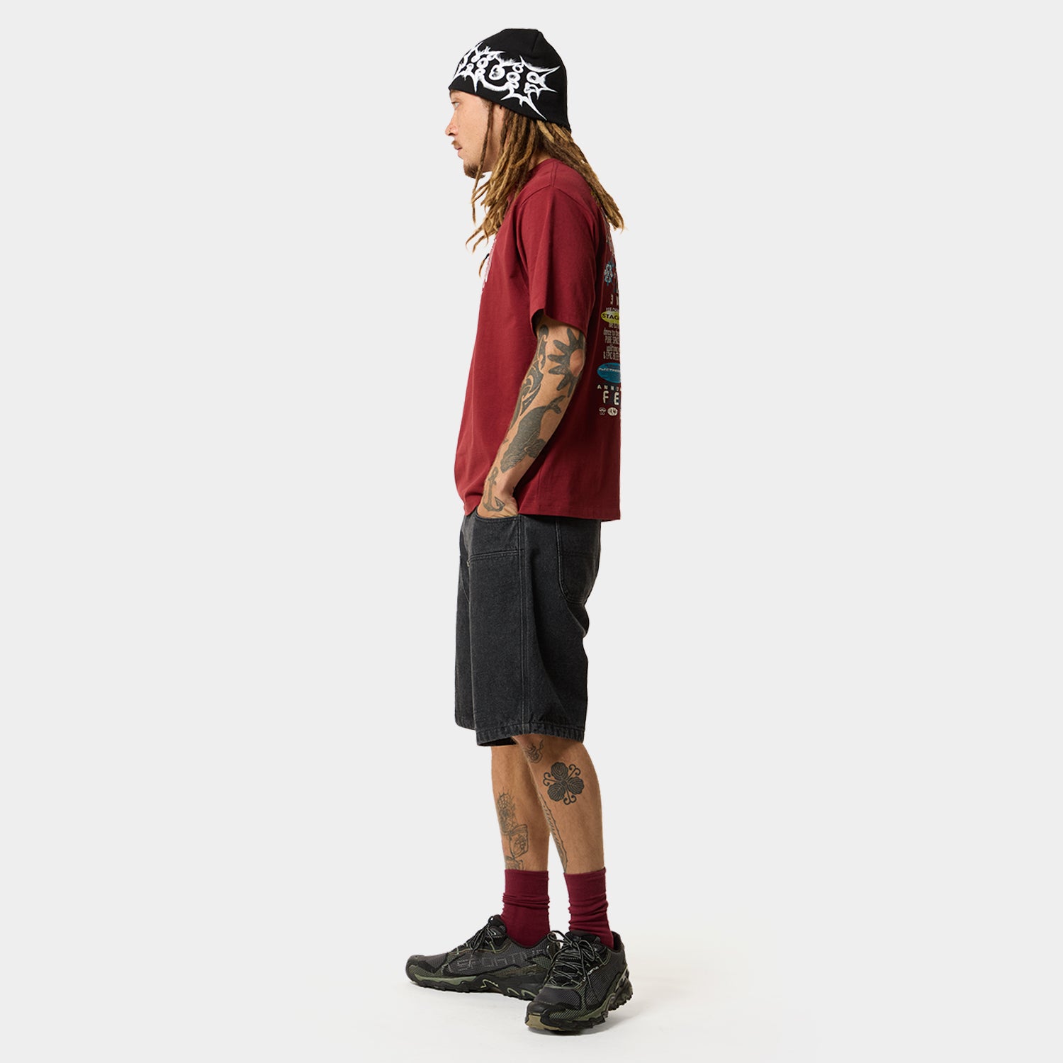 HUF (ハフ) Worldwide JP /T-SHIRTS（Tシャツ）/ MENTAL MELTDOWN TEE商品 / BLACK
