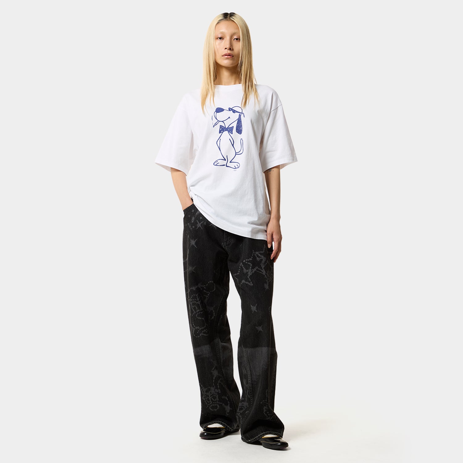 HUF (ハフ) Worldwide JP /T-SHIRTS（Tシャツ）/ CHILL DOG TEE商品 / WHITE