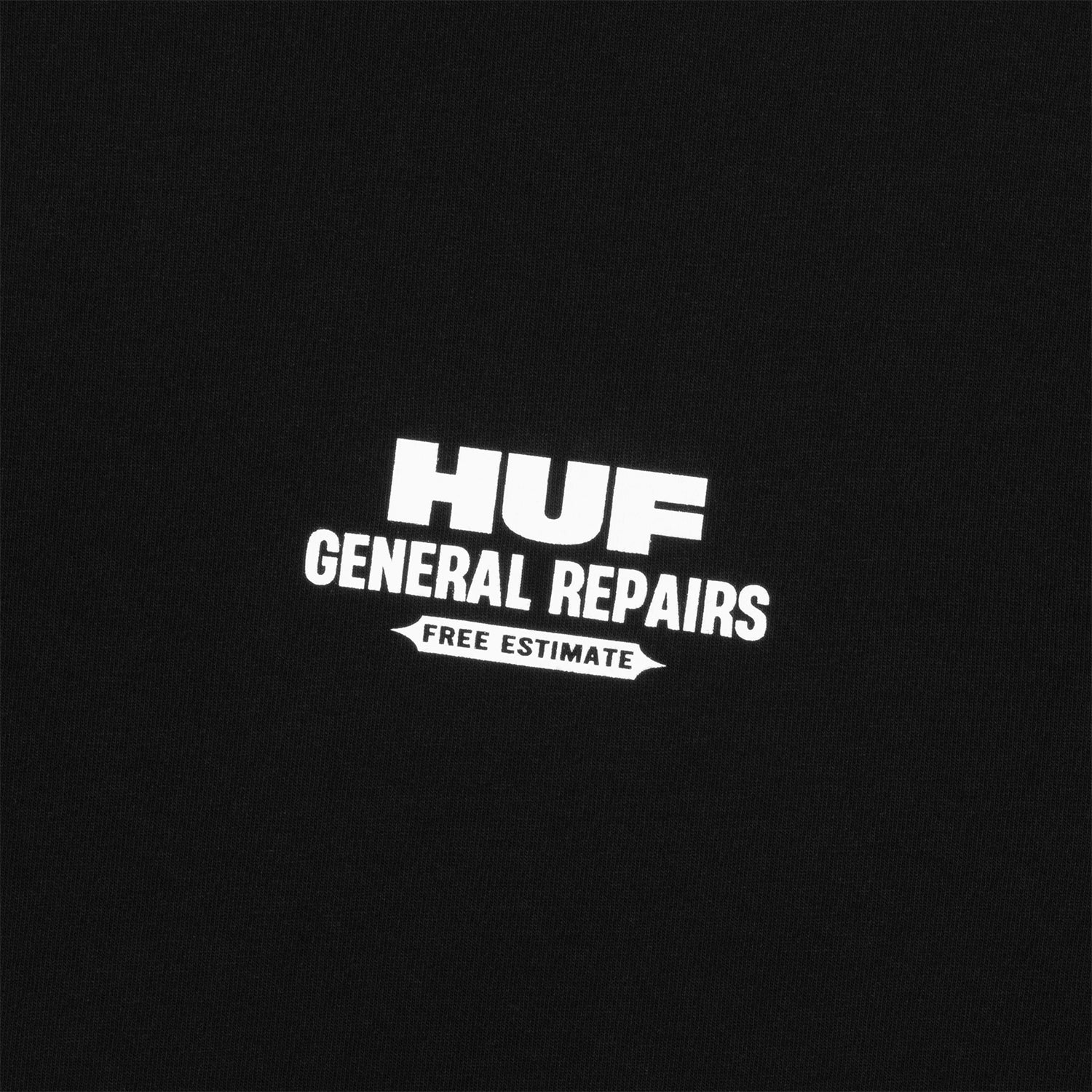 HUF (ハフ) Worldwide JP /T-SHIRTS（Tシャツ）/ GENERAL REPAIRS TEE商品 / BLACK