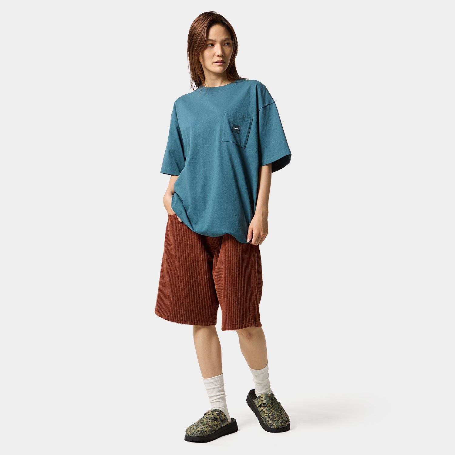 HUF (ハフ) Worldwide JP /T-SHIRTS（Tシャツ）/ BOX LOGO POCKET TEE商品 / PINK