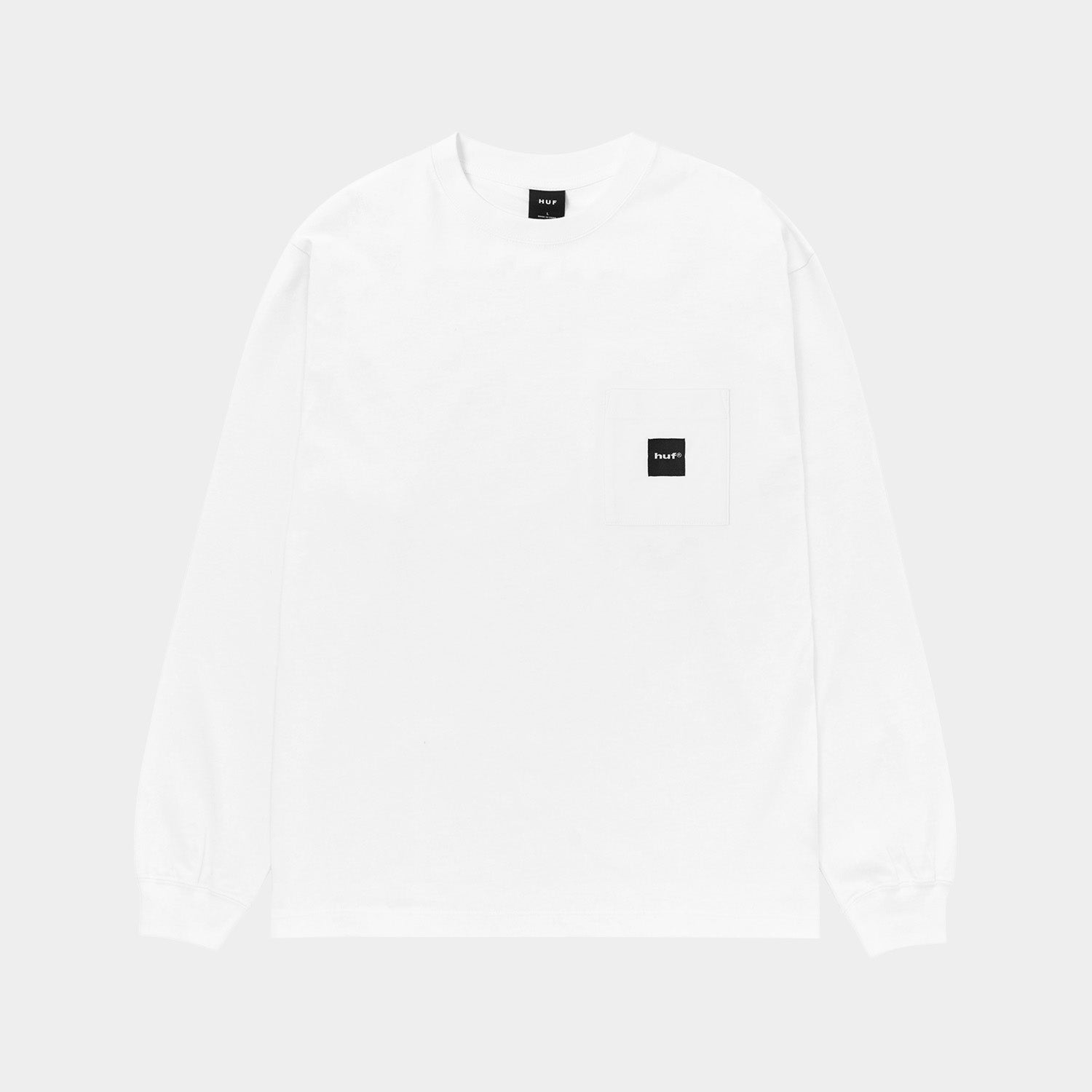 HUF (ハフ) Worldwide JP /T-SHIRTS（Tシャツ）/ BOX LOGO POCKET LS TEE商品 / BLACK