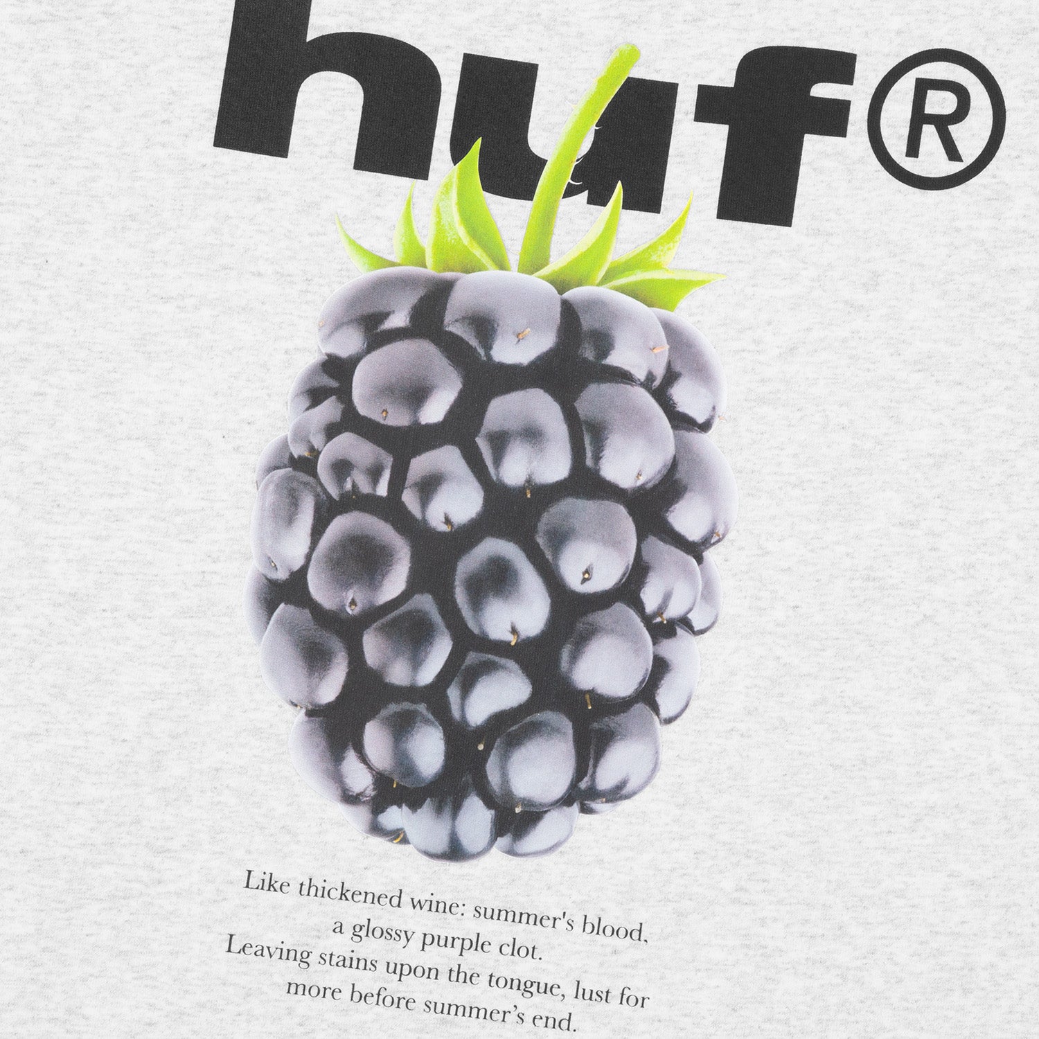 HUF (ハフ) Worldwide JP /T-SHIRTS（Tシャツ）/ BLACK BERRY TEE商品 / ASH GREY