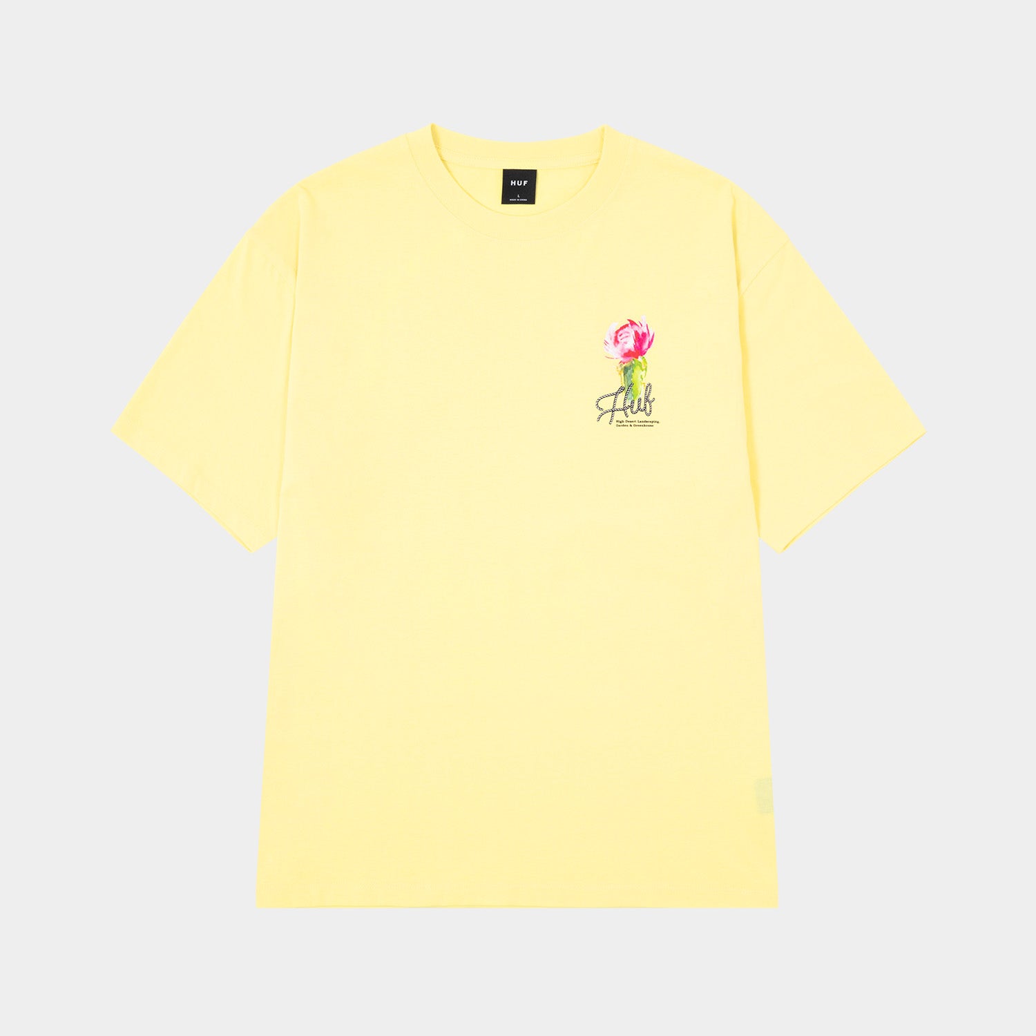 HUF (ハフ) Worldwide JP /T-SHIRTS（Tシャツ）/ DESERT ROSE TEE商品 / LT YELLOW