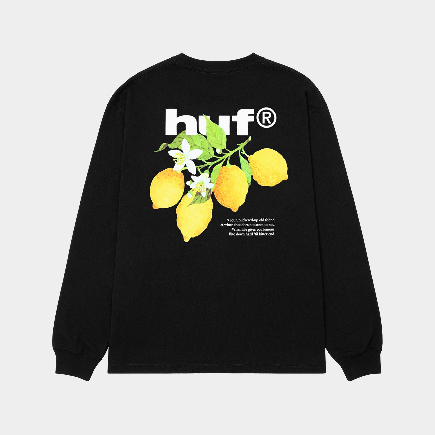 HUF (ハフ) Worldwide JP /T-SHIRTS（Tシャツ）/ SOUR LEMON LS TEE商品 / BLACK