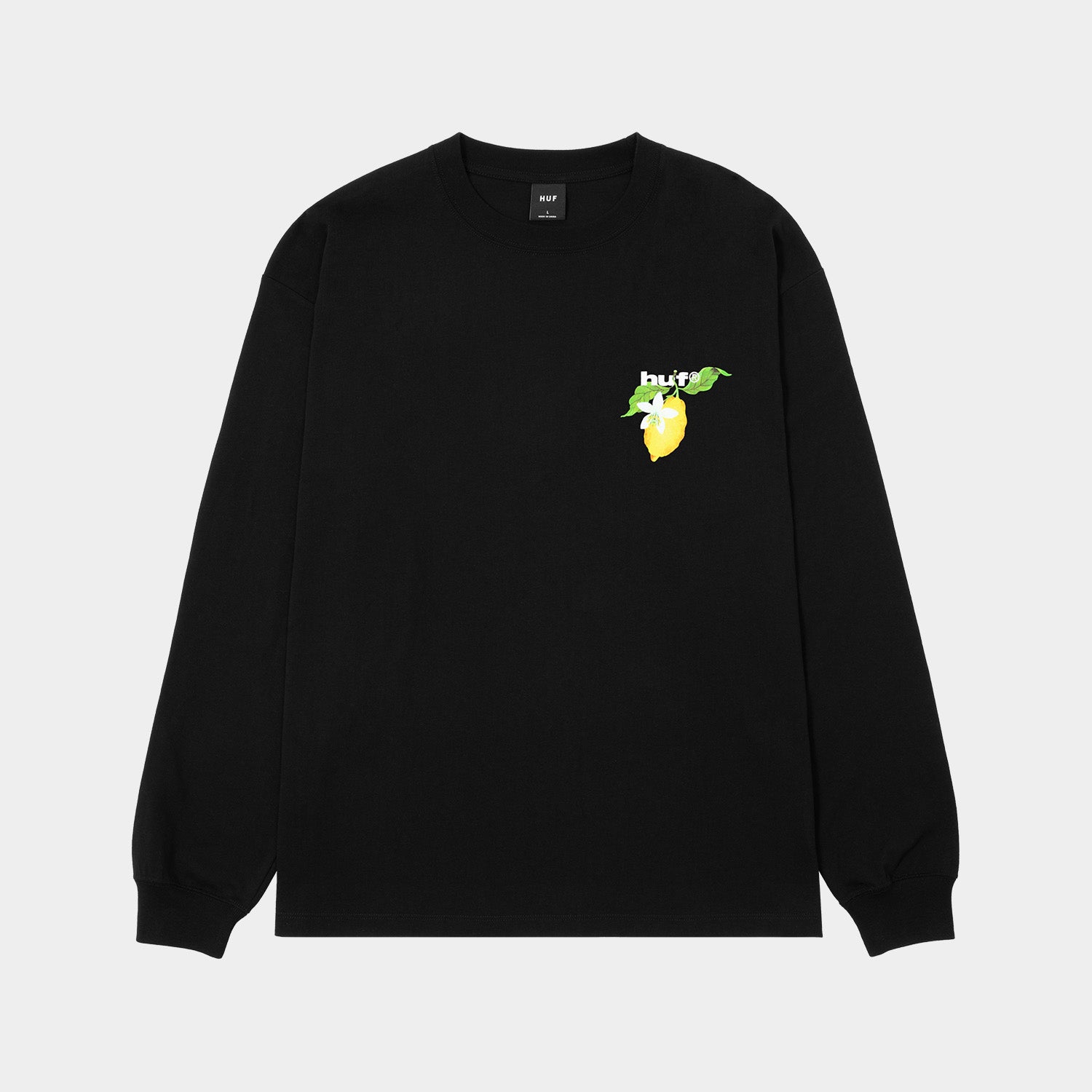 HUF (ハフ) Worldwide JP /T-SHIRTS（Tシャツ）/ SOUR LEMON LS TEE商品 / BLACK