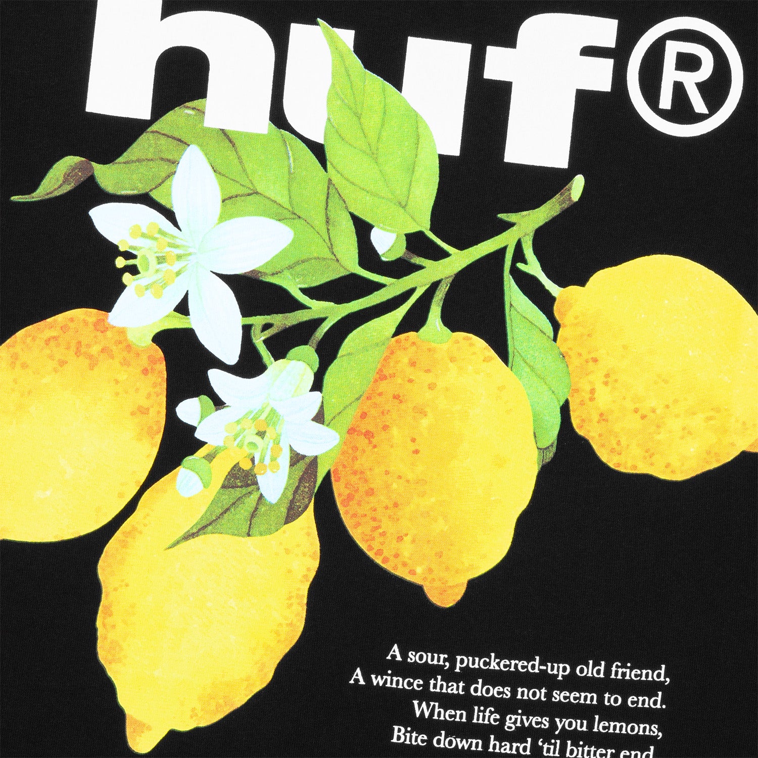 HUF (ハフ) Worldwide JP /T-SHIRTS（Tシャツ）/ SOUR LEMON LS TEE商品 / BLACK