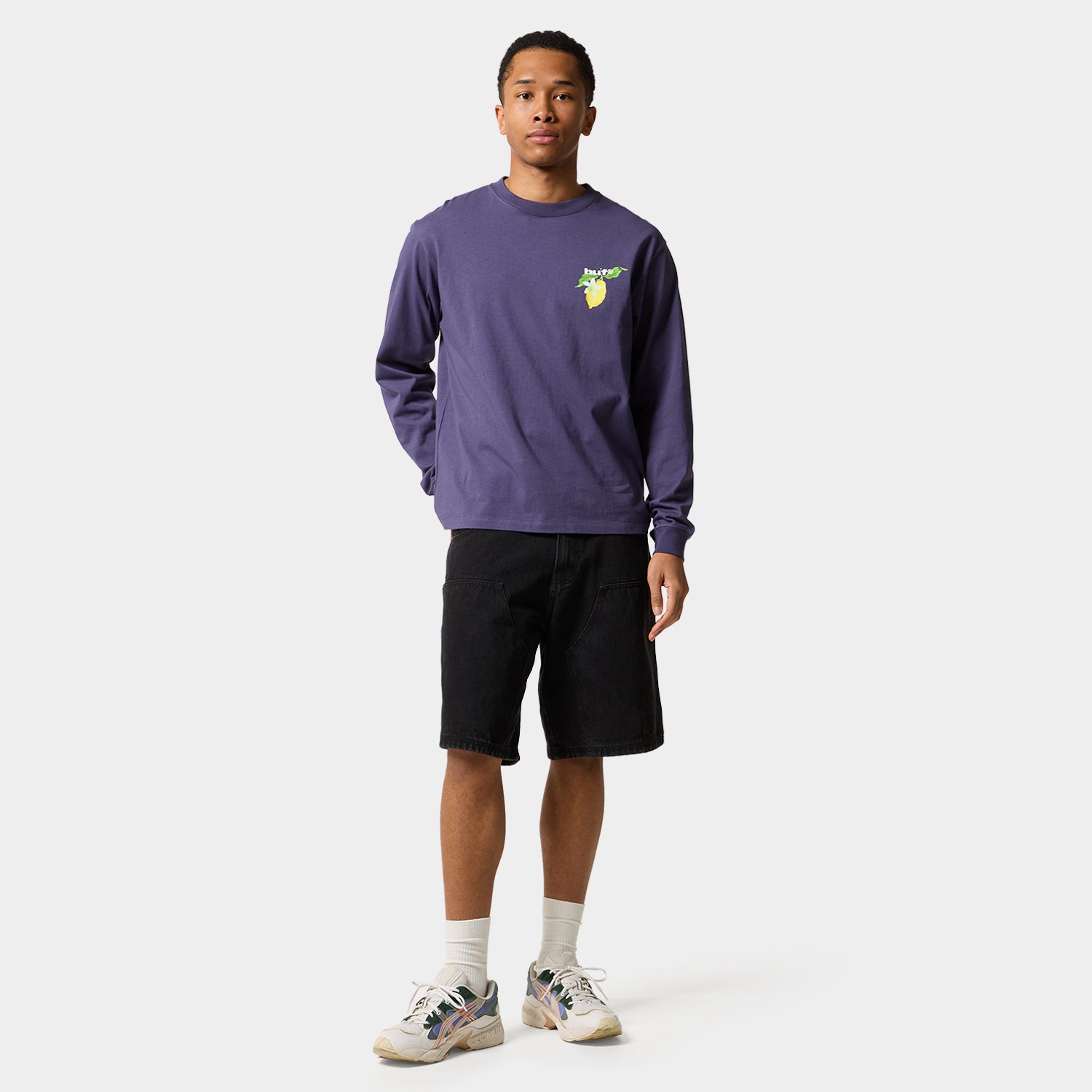 HUF (ハフ) Worldwide JP /T-SHIRTS（Tシャツ）/ SOUR LEMON LS TEE商品 / BLACK