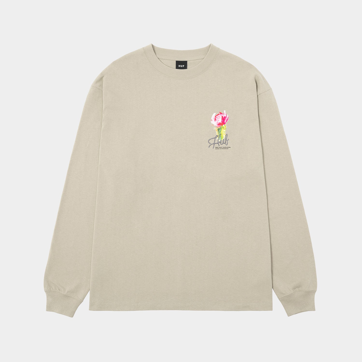 HUF (ハフ) Worldwide JP /T-SHIRTS（Tシャツ）/ DESERT ROSE LS TEE商品 / CHARCOAL