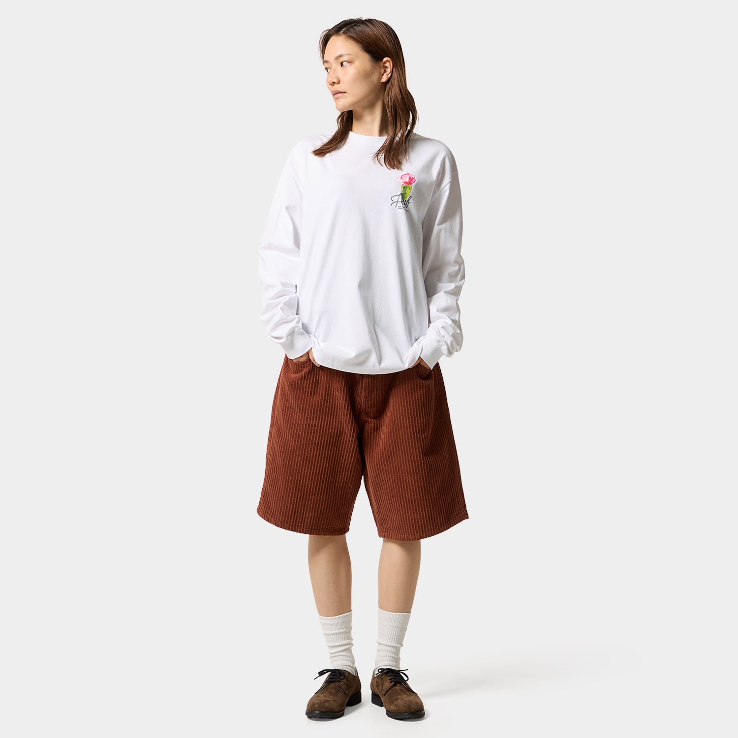 HUF (ハフ) Worldwide JP /T-SHIRTS（Tシャツ）/ DESERT ROSE LS TEE商品 / CHARCOAL