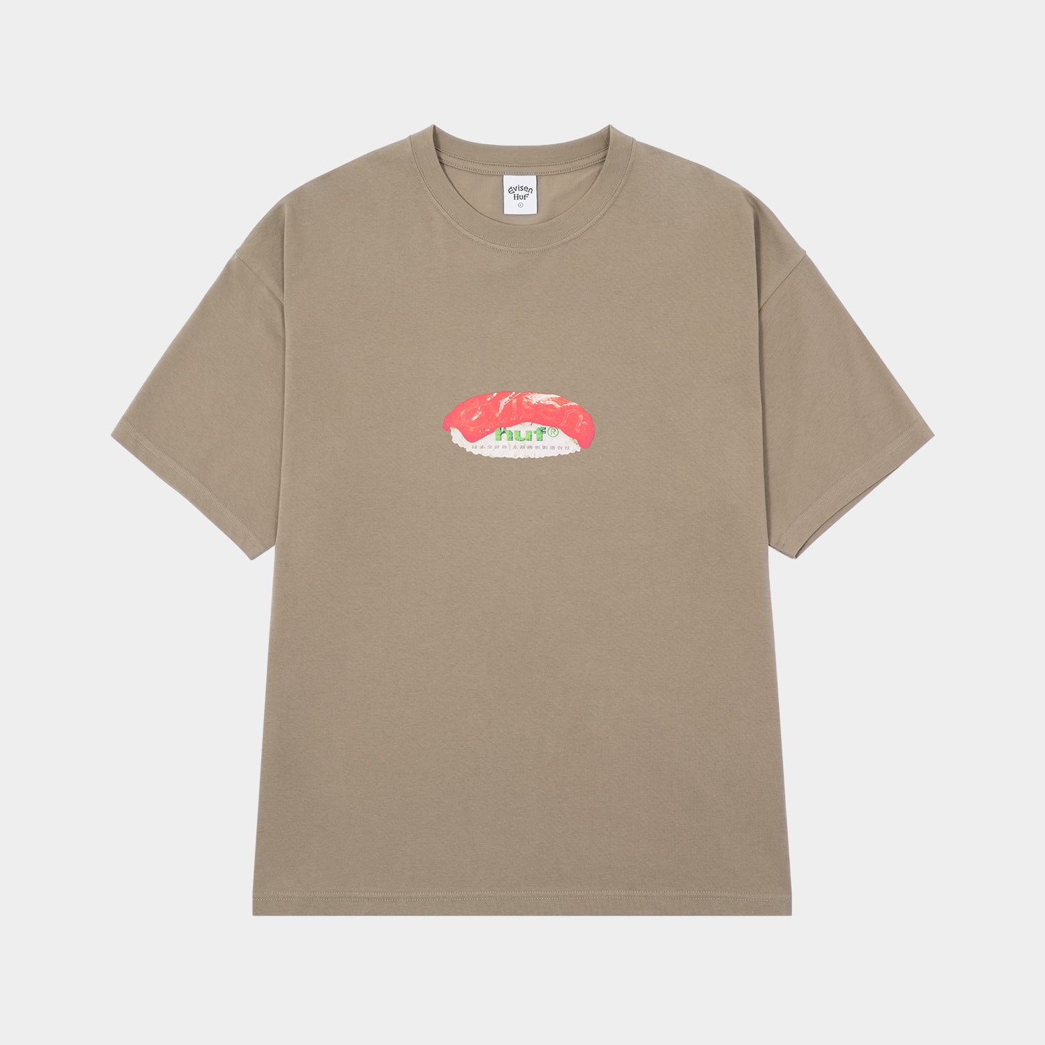 HUF (ハフ) Worldwide JP /T-SHIRTS（Tシャツ）/ HUF X EVISEN SKATEBOARDS HUF SUSHI TEE商品 / WHITE
