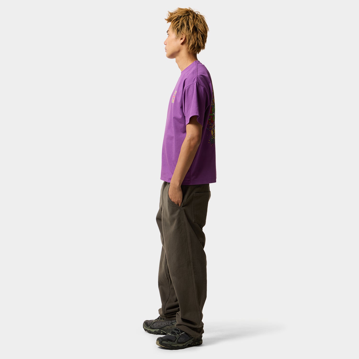 HUF (ハフ) Worldwide JP /T-SHIRTS（Tシャツ）/ HUF X EVISEN SKATEBOARDS HUF ALLSTAR TEE商品 / PURPLE
