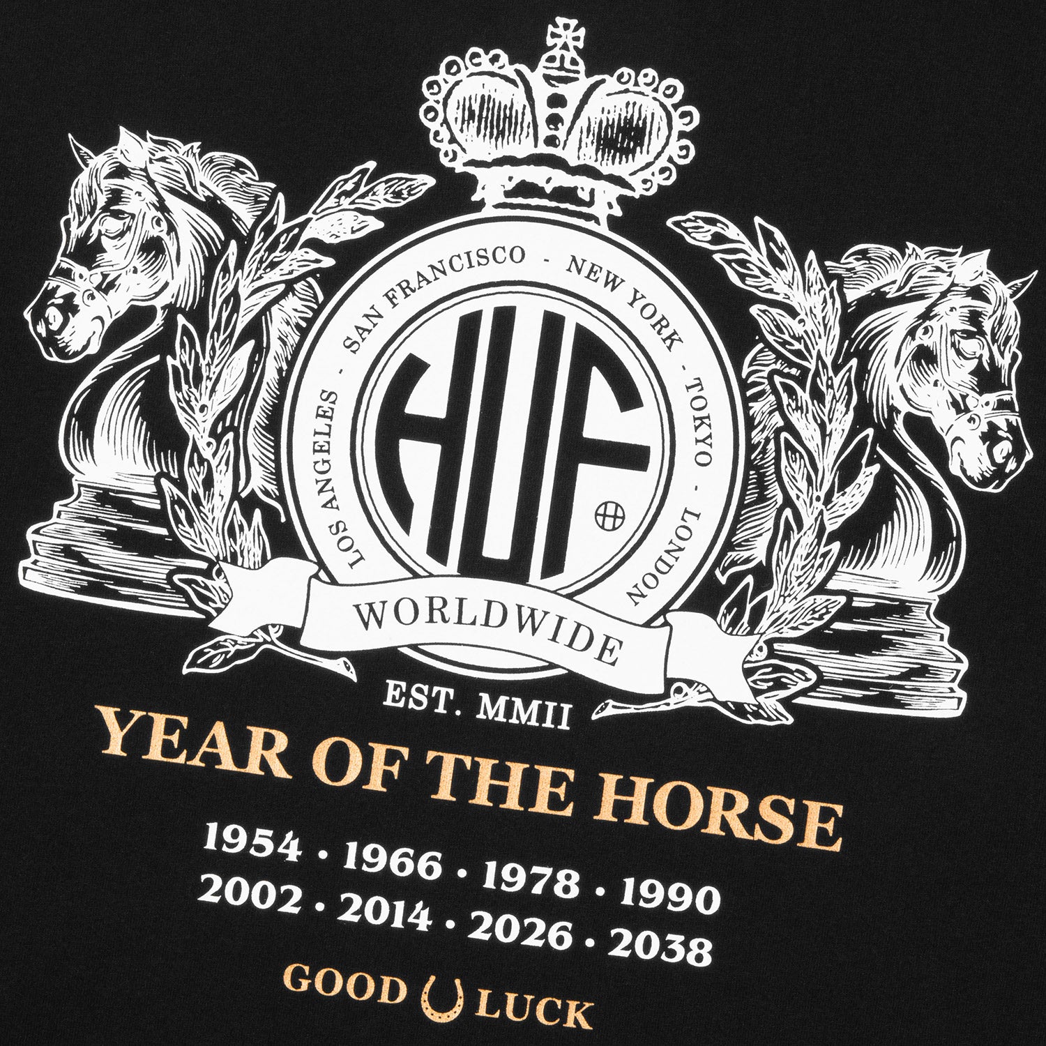 HUF (ハフ) Worldwide JP /T-SHIRTS（Tシャツ）/ YEAR OF THE HORSE TEE商品 / WHITE