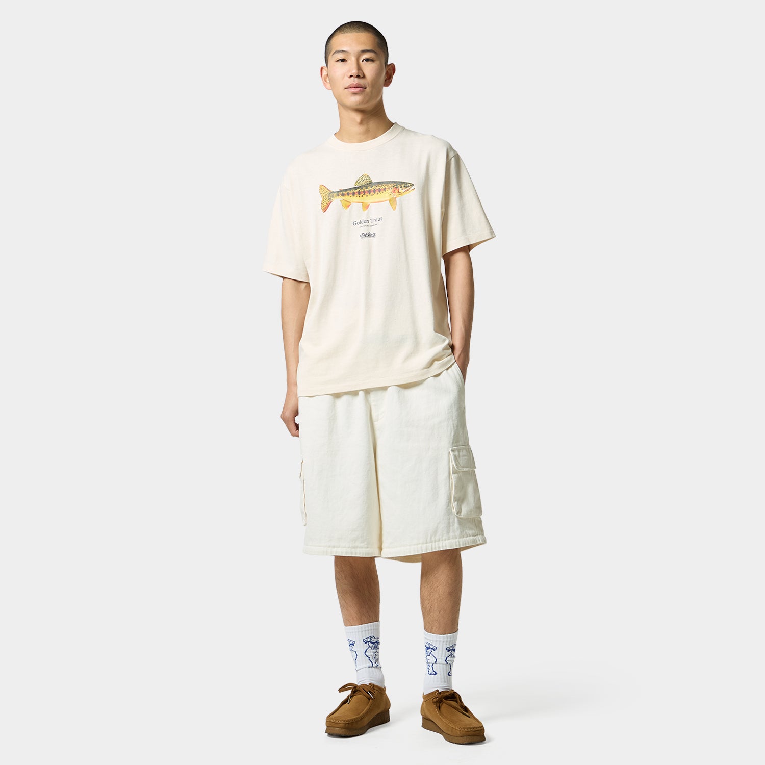 HUF (ハフ) Worldwide JP /T-SHIRTS（Tシャツ）/ huf CO-OP GOLDEN TROUT TEE商品 / NATURAL